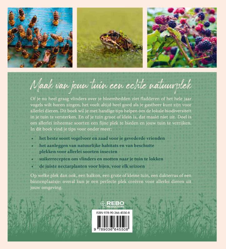 Achterkant van Breng het wild terug in je tuin