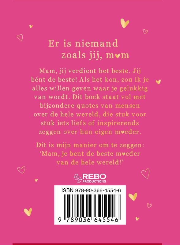 Achterkant van Voor de beste moeder van de wereld
