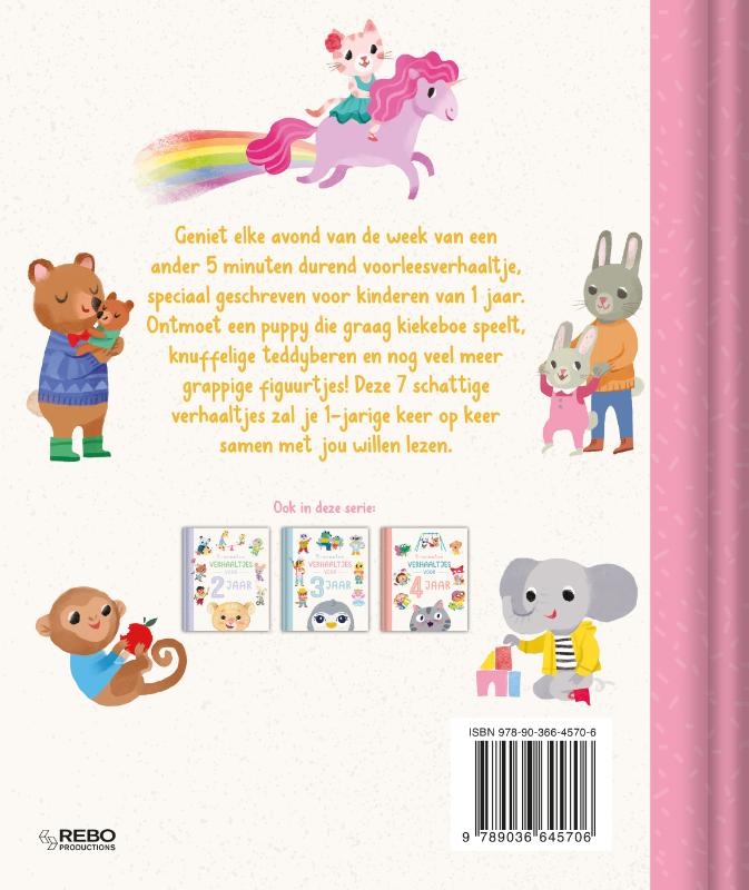 Achterkant van 5-minutenverhaaltjes voor 1 jaar