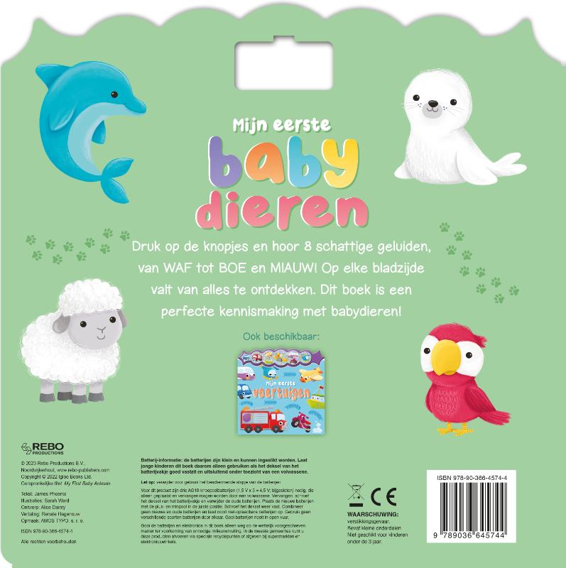 Achterkant van Mijn eerste babydieren