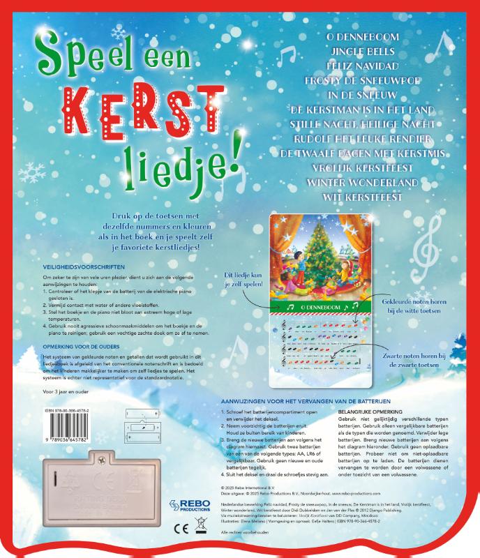 Achterkant van Speel een kerstliedje!
