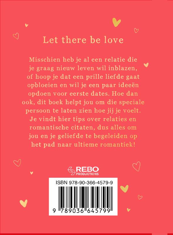 Achterkant van het kleine boek van de liefde