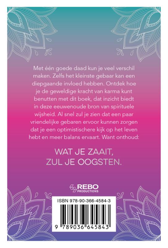 Achterkant van Het kleine zakboek karma