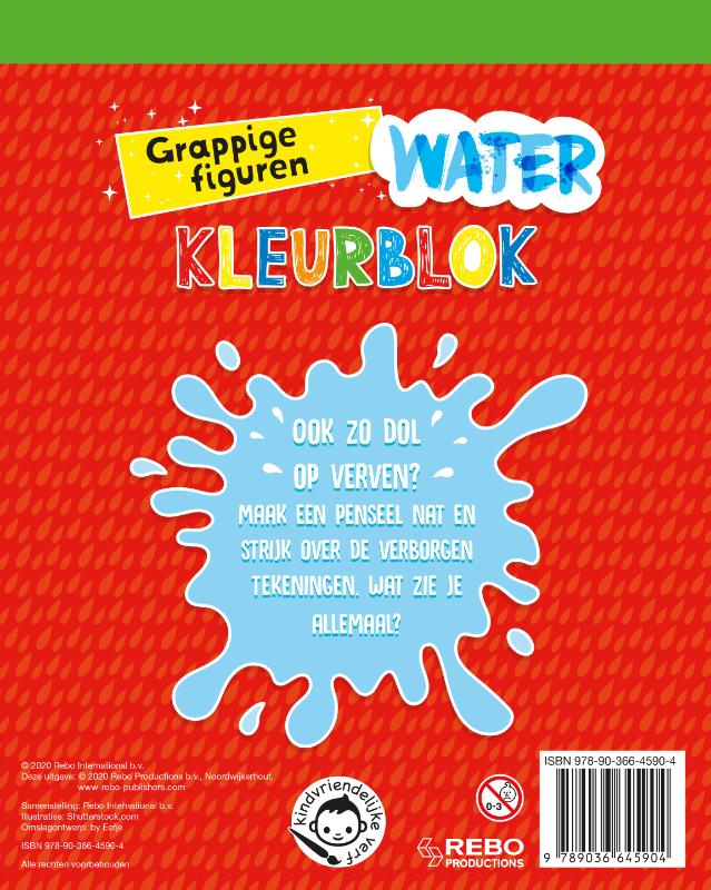 Achterkant van Waterkleurblok Grappige figuren