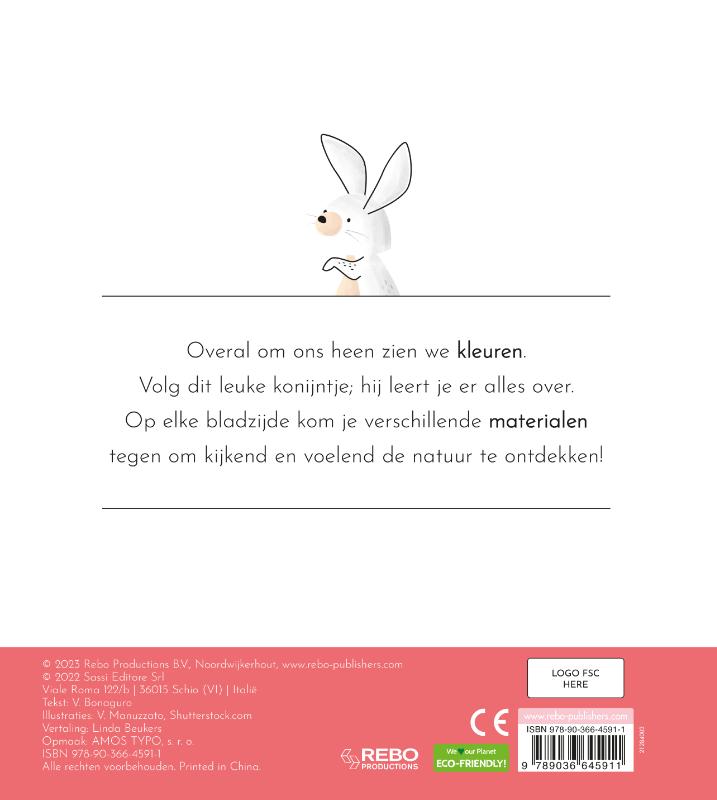 Achterkant van Kleuren - Mijn eerste voelboek