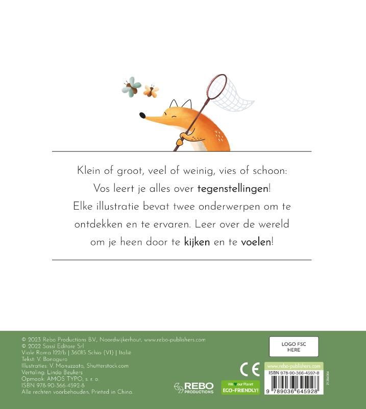 Achterkant van Tegenstellingen - Mijn eerste voelboek