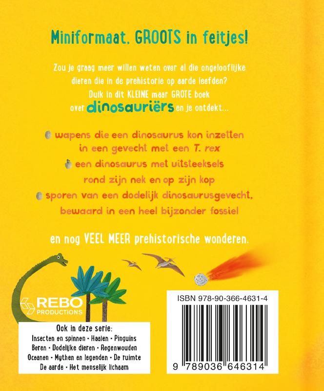 Achterkant van Het kleine maar grote boek over dinosauriërs
