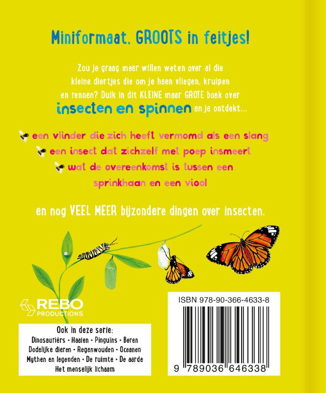 Achterkant van Het kleine maar grote boek over insecten en spinnen