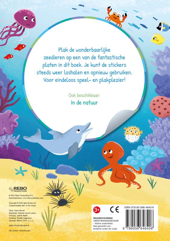 Achterkant van Superstickers In de oceaan
