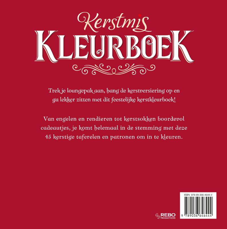 Achterkant van Kerstmis kleurboek