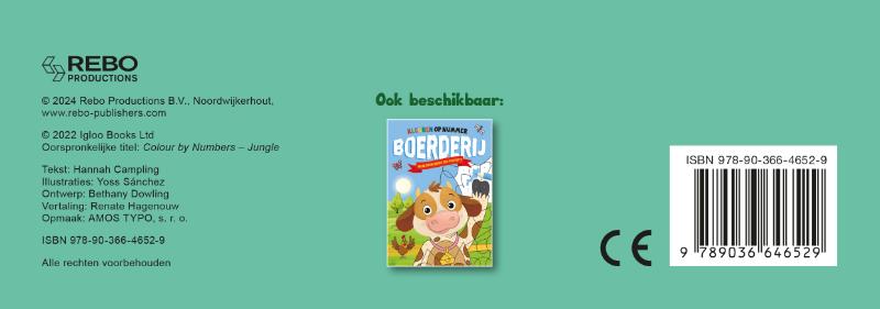 Achterkant van Jungle - Kleuren op nummer