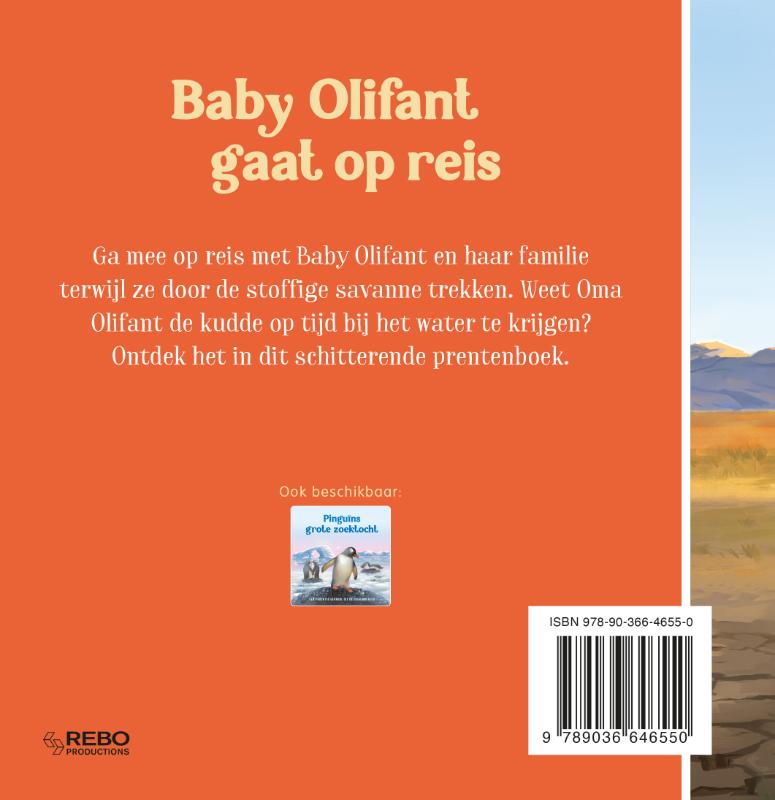 Achterkant van Baby Olifant gaat op reis