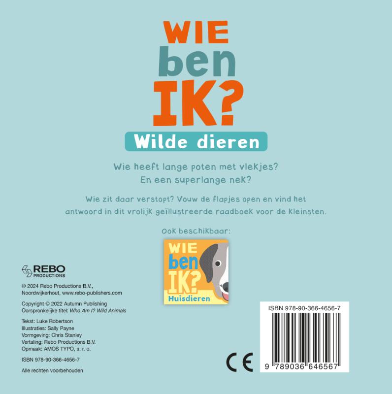 Achterkant van Wie ben ik? Wilde dieren