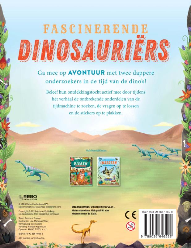 Achterkant van fascinerende Dinosauriërs