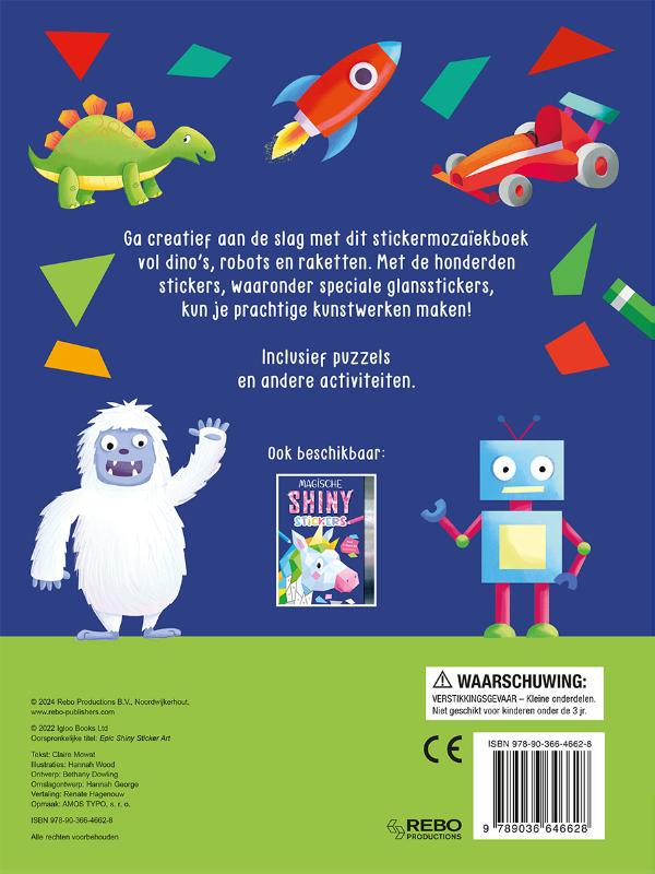 Achterkant van Coole shiny stickers