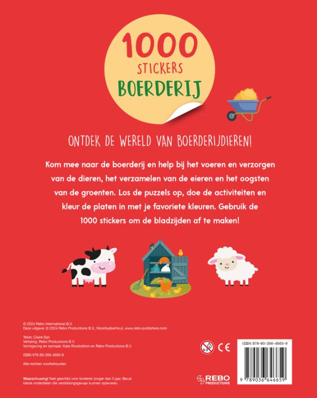 Achterkant van Boerderij - 1000 stickers