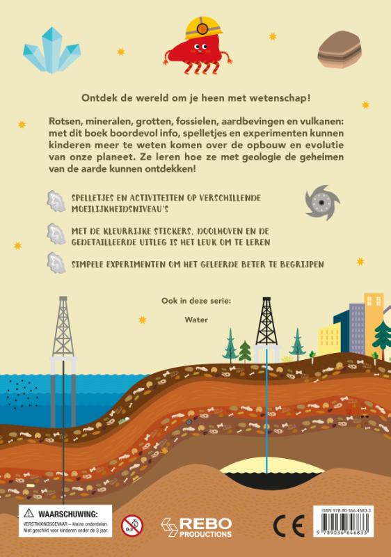 Achterkant van Gek op wetenschap geologie