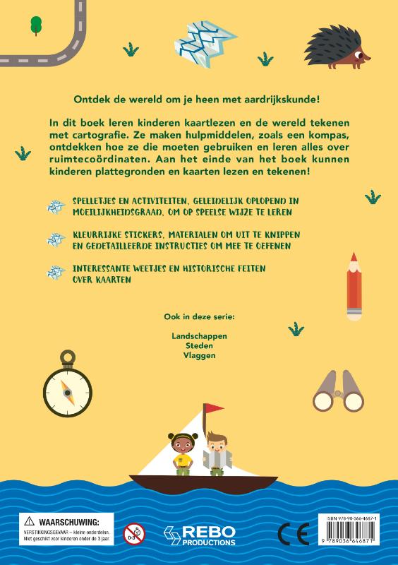 Achterkant van Gek op de wereld kaarten