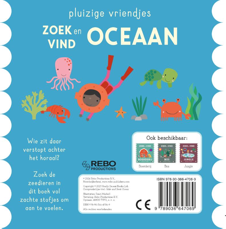 Achterkant van Zoek en vind Oceaan