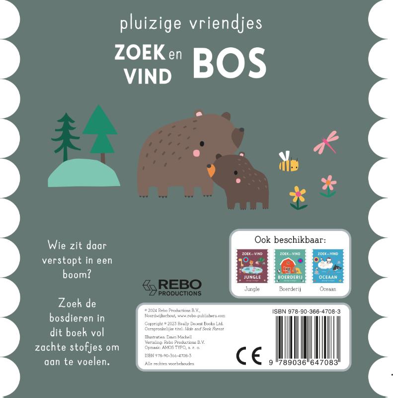 Achterkant van Zoek en vind Bos
