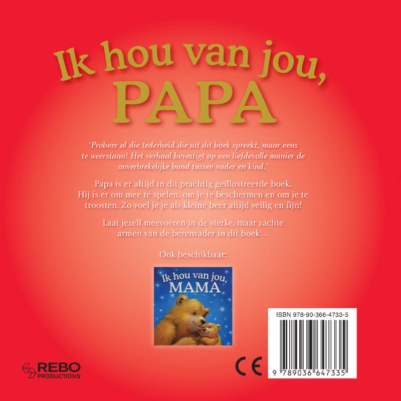 Achterkant van Ik hou van jou, papa