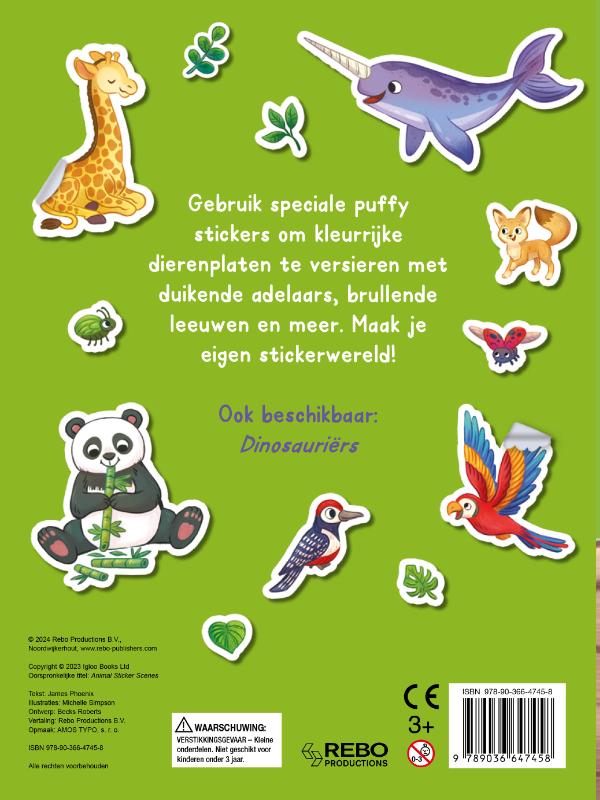 Achterkant van Dieren - Stickerwereld