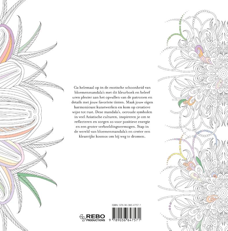 Achterkant van Bloemen mandala's