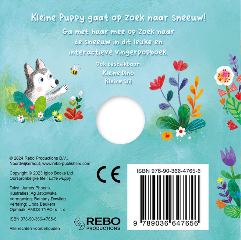 Achterkant van Kleine puppy - Vingerpopboek