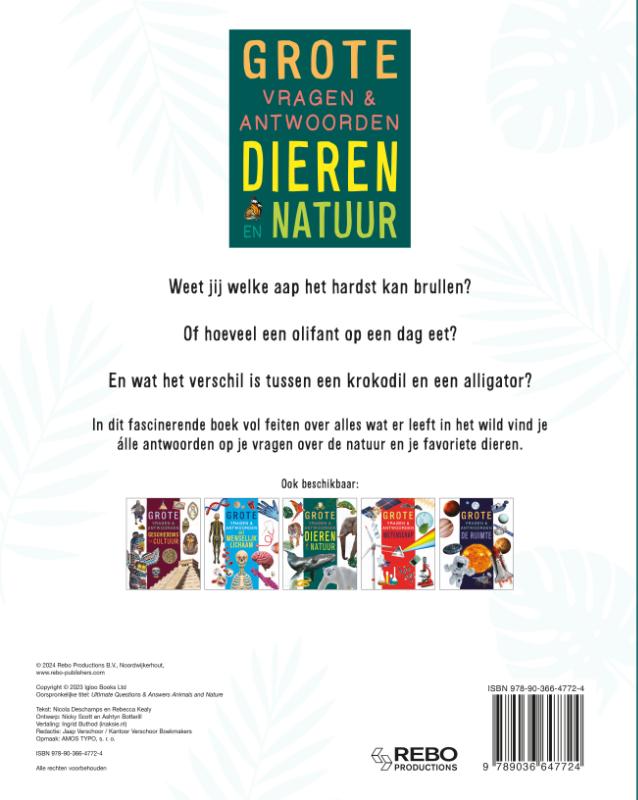 Achterkant van Dieren en natuur - Grote vragen & antwoorden