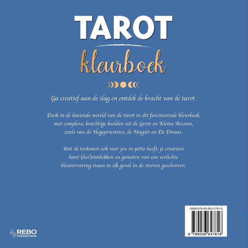Achterkant van Tarot kleurboek