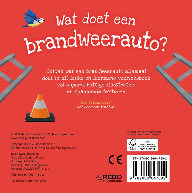 Achterkant van Wat doet een brandweerauto?