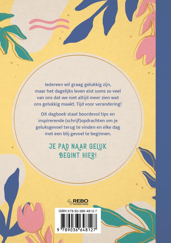 Achterkant van Happiness voor elke dag journal