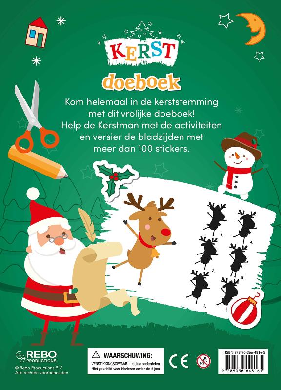 Achterkant van Kerst doeboek