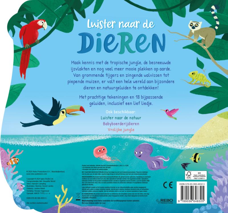 Achterkant van Luister naar de dieren