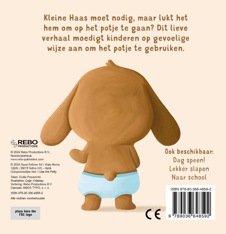 Achterkant van Op het potje