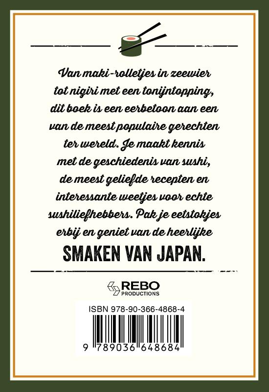 Achterkant van Het kleine zakboek sushi