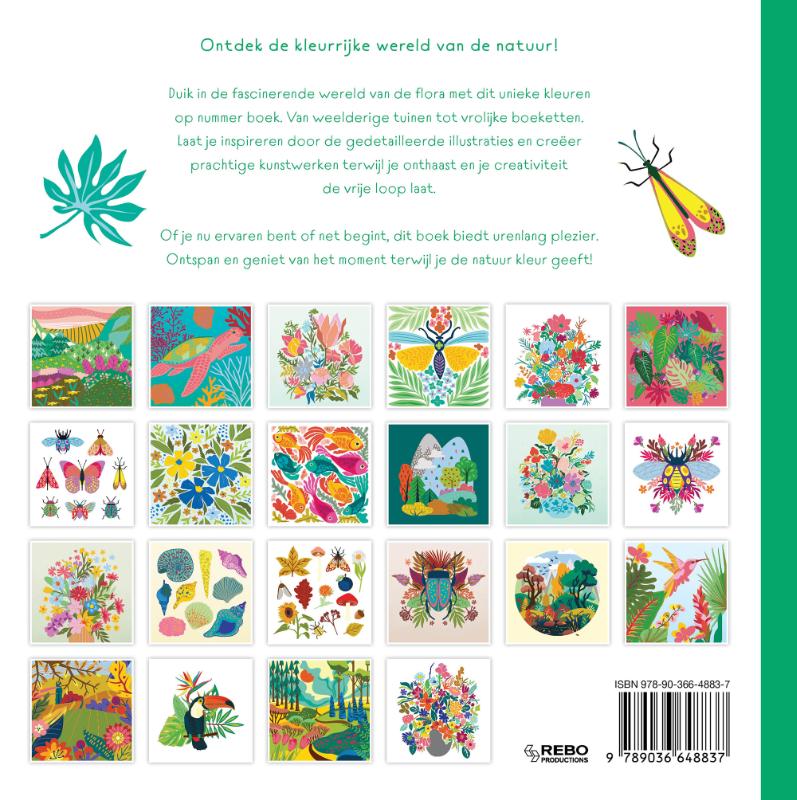 Achterkant van Palet van de natuur - Kleuren op nummer