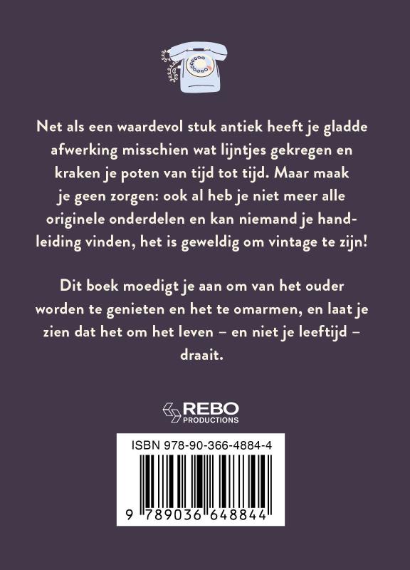 Achterkant van You're not old, you're vintage