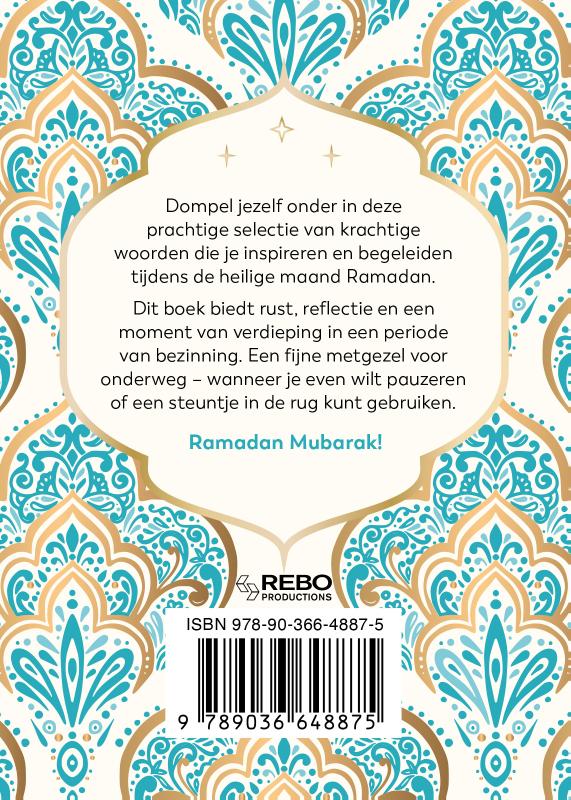 Achterkant van Ramadan Mubarak