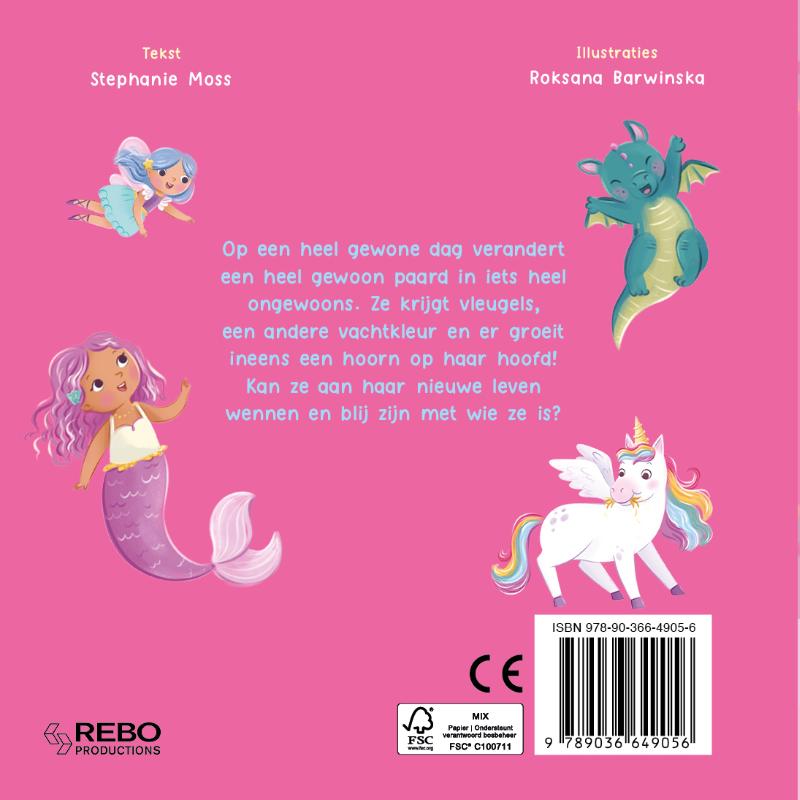 Achterkant van De allereerste unicorn