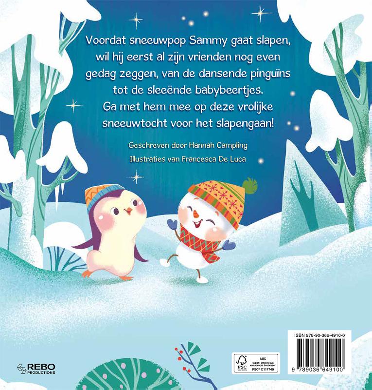 Achterkant van Welterusten kleine sneeuwpop