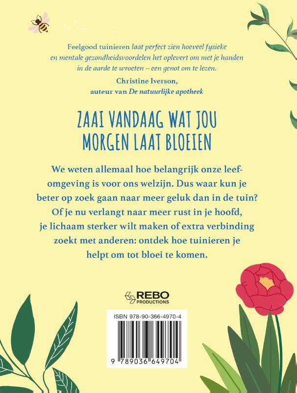 Achterkant van Feelgood tuinieren