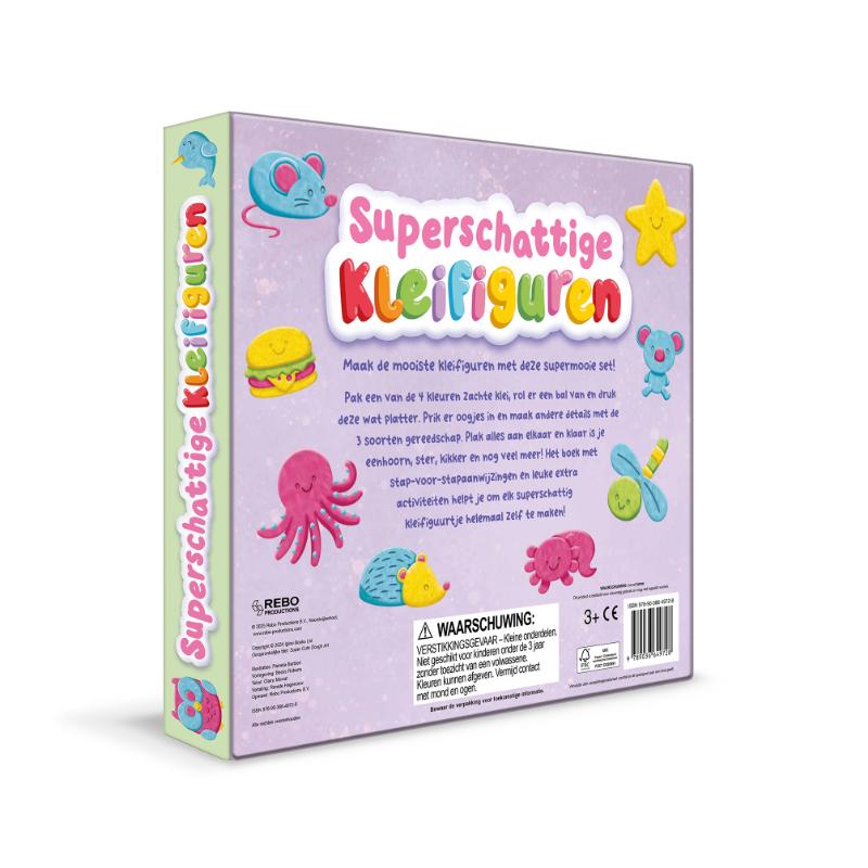 Achterkant van Superschattige kleifiguren