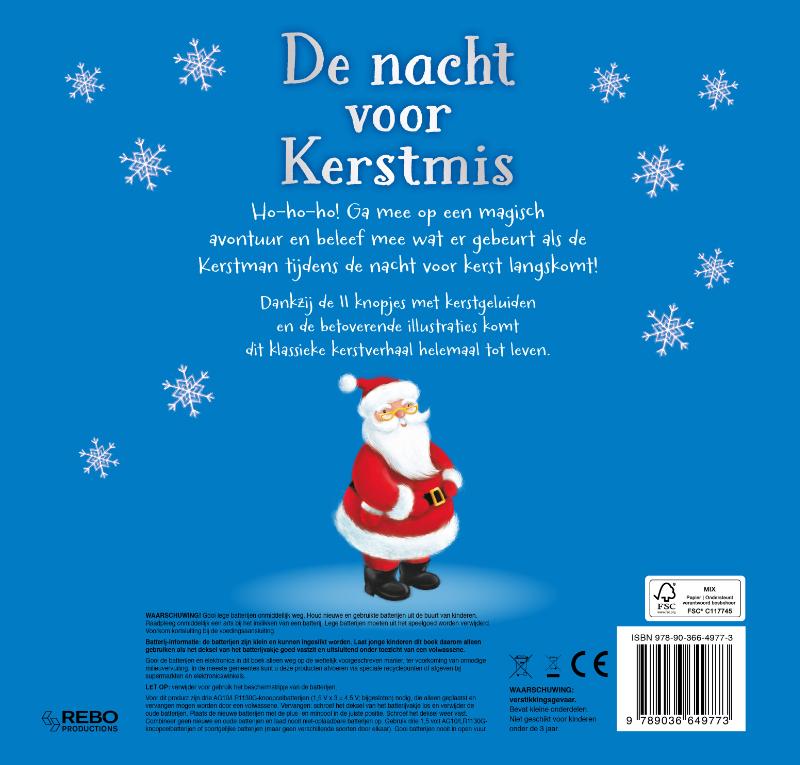 Achterkant van De nacht voor kerstmis