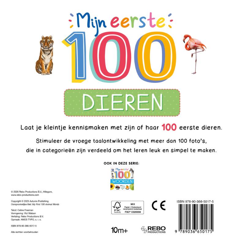 Achterkant van Mijn eerste 100 dieren
