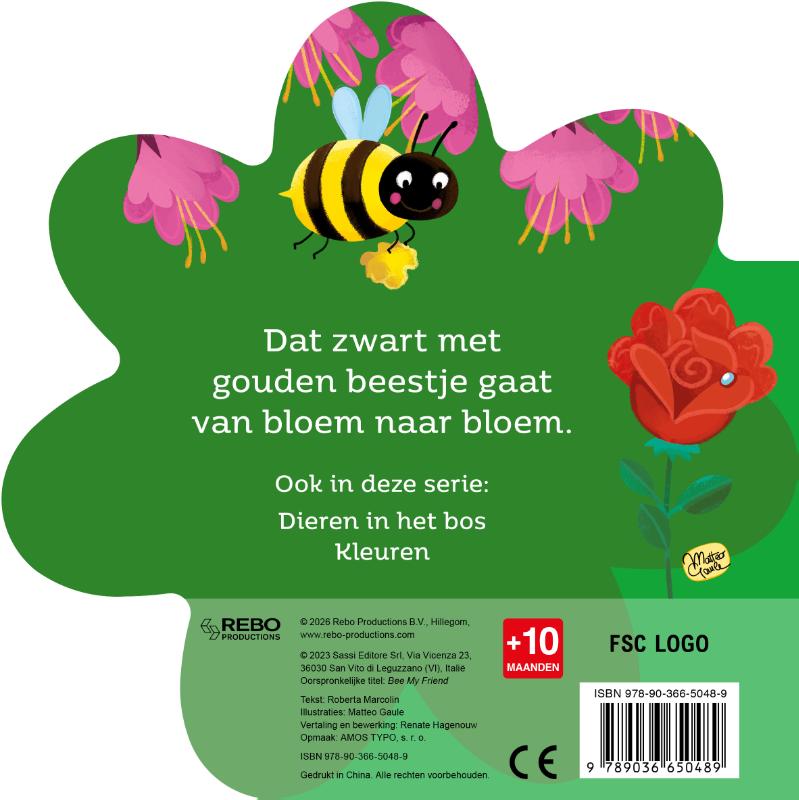 Achterkant van Bezig bijtje