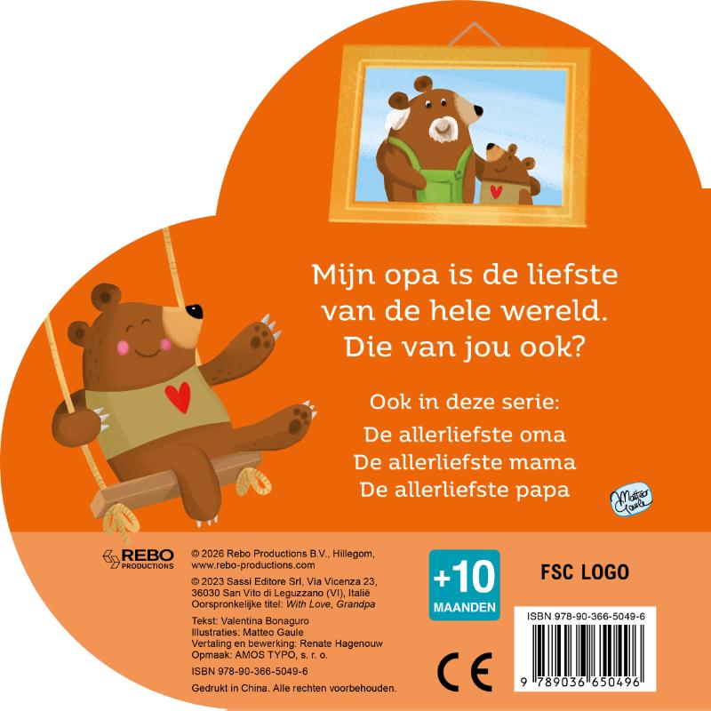 Achterkant van De allerliefste opa