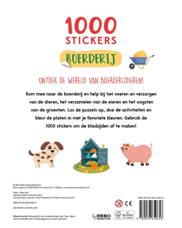 Achterkant van Boerderij - 1000 stickers