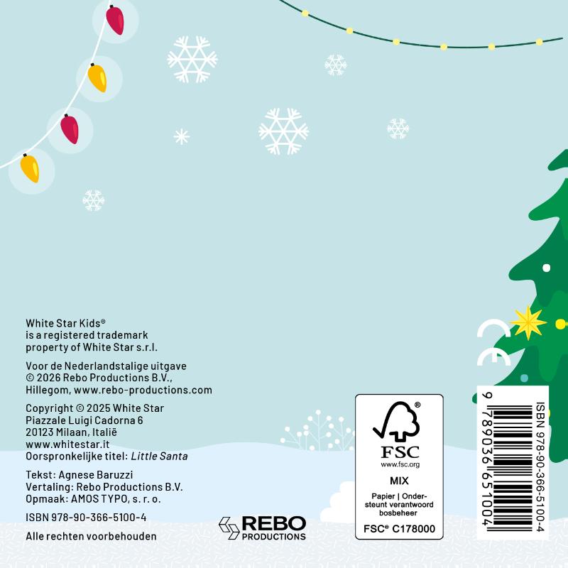 Achterkant van Kerstman - Vingerpopvriendjes