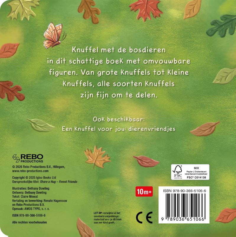 Achterkant van Bosvriendjes - Een knuffel voor jou